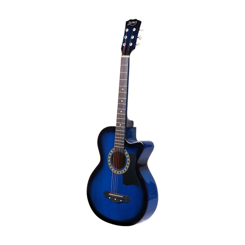 38 Inch Acoustic Guitar Wooden Body Steel String Full Size Cutaway Blue - Audio & Video > Musical Instrument & Accessories - Rivercity House & Home Co. (ABN 18 642 972 209) - Affordable Modern Furniture Australia