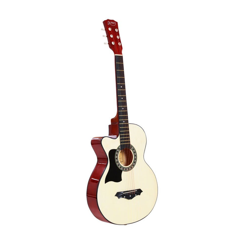 Alpha 38 Inch Acoustic Guitar Wooden Body Steel String Full Size Left Handed - Audio & Video > Musical Instrument & Accessories - Rivercity House & Home Co. (ABN 18 642 972 209)