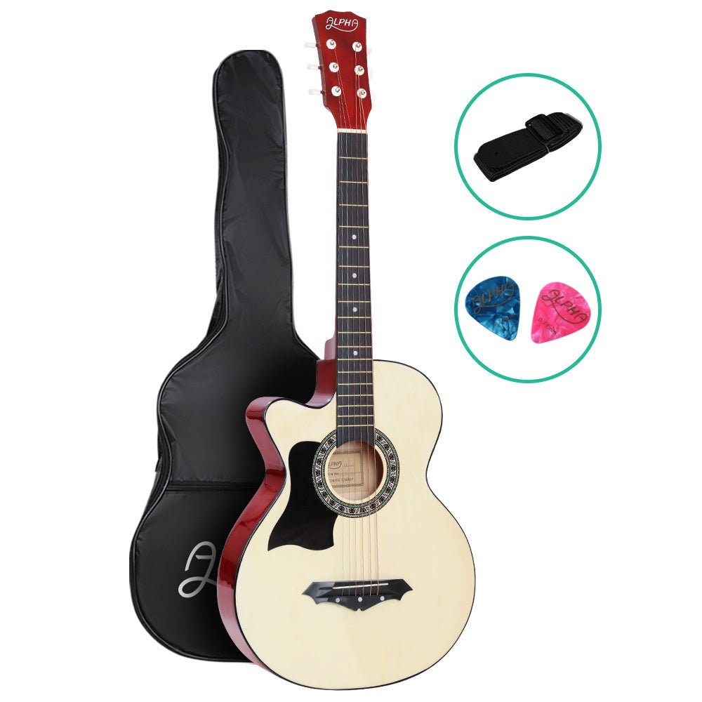 38 Inch Left Handed Acoustic Guitar Wooden Body Steel String Full Size - Audio & Video > Musical Instrument & Accessories - Rivercity House & Home Co. (ABN 18 642 972 209) - Affordable Modern Furniture Australia