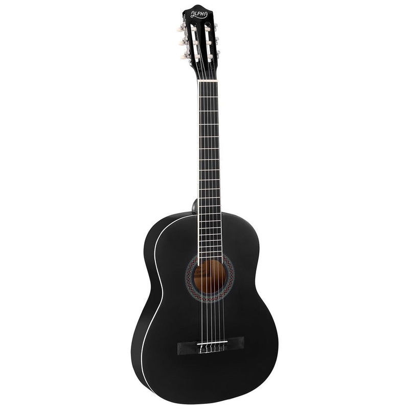 Alpha 39 Inch Classical Guitar Wooden Body Nylon String Beginner Gift Black - Audio & Video > Musical Instrument & Accessories - Rivercity House & Home Co. (ABN 18 642 972 209) - Affordable Modern Furniture Australia