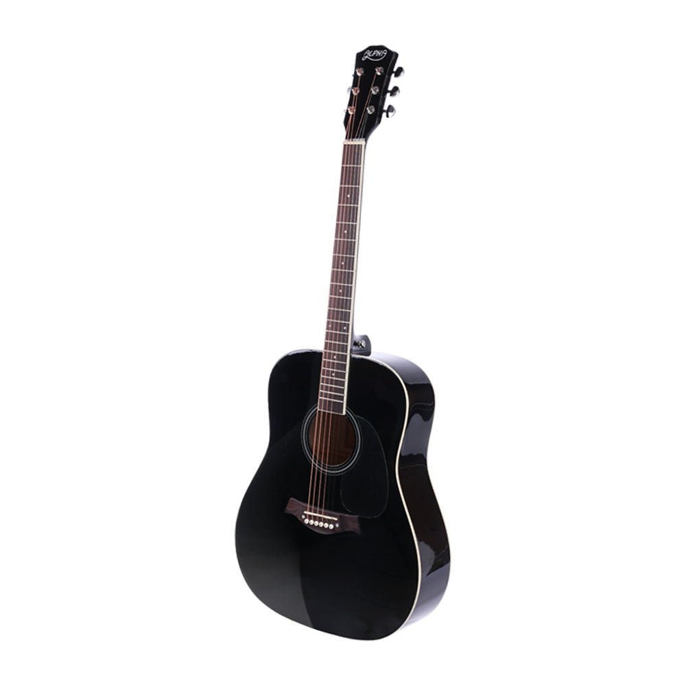 41 Inch Acoustic Guitar Wooden Body Steel String Dreadnought Black - Audio & Video > Musical Instrument & Accessories - Rivercity House & Home Co. (ABN 18 642 972 209) - Affordable Modern Furniture Australia