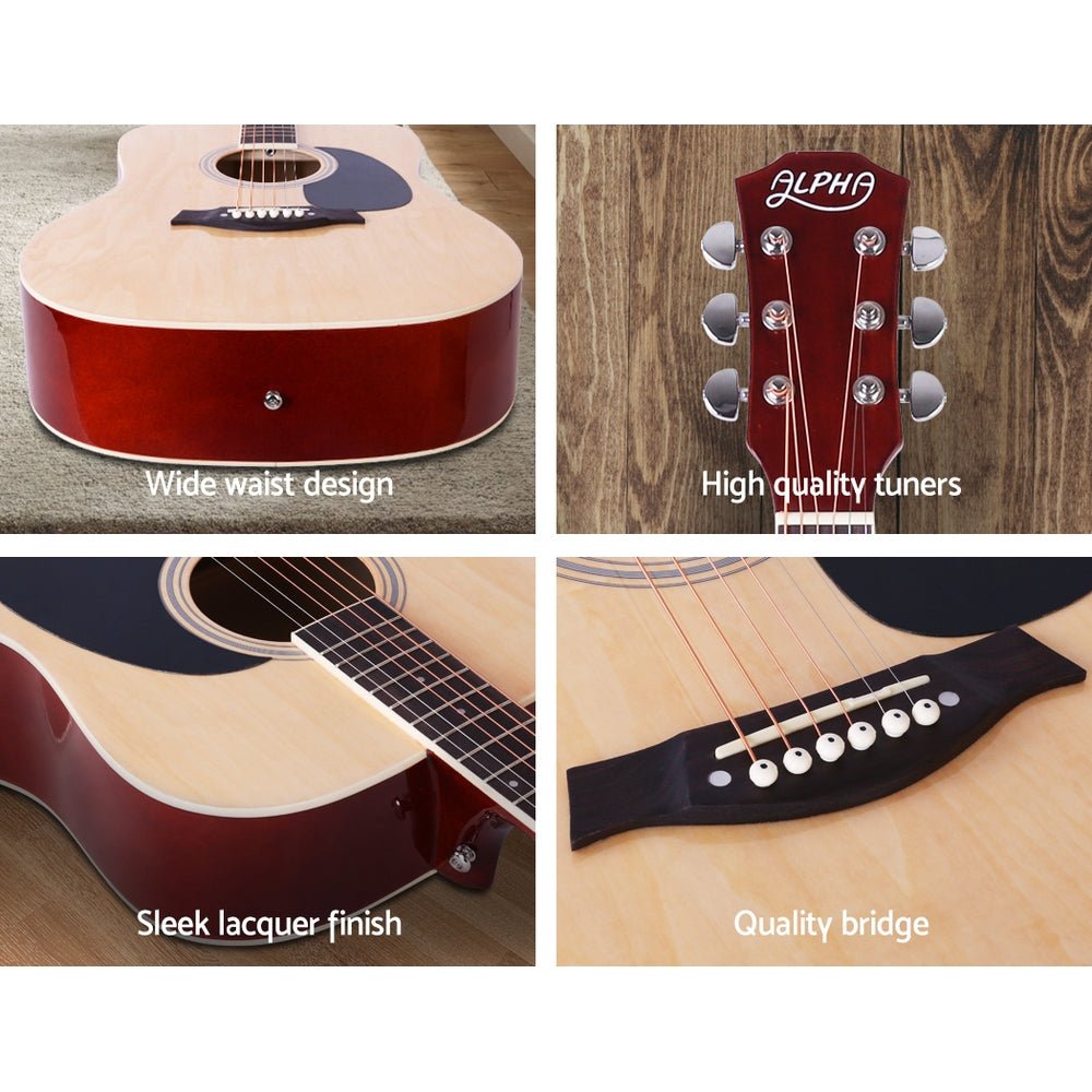 41 Inch Acoustic Guitar Wooden Body Steel String Dreadnought Wood - Audio & Video > Musical Instrument & Accessories - Rivercity House & Home Co. (ABN 18 642 972 209) - Affordable Modern Furniture Australia