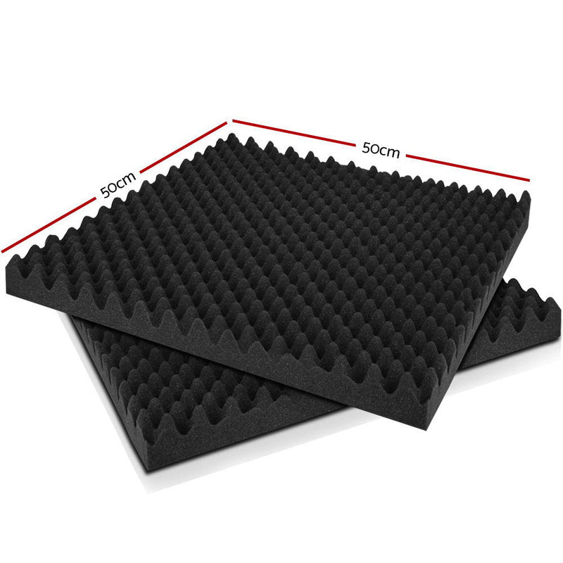 Acoustic Foam 40pcs 50x50x5cm Sound Absorption Proofing Panels Eggshell - Audio & Video > Acoustic Foam - Rivercity House & Home Co. (ABN 18 642 972 209) - Affordable Modern Furniture Australia