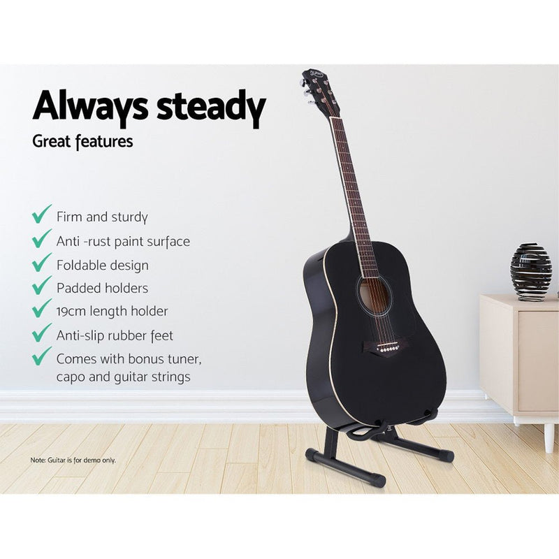 Guitar Stand Folding Portable Floor Rack Holder - Audio & Video > Musical Instrument & Accessories - Rivercity House & Home Co. (ABN 18 642 972 209) - Affordable Modern Furniture Australia