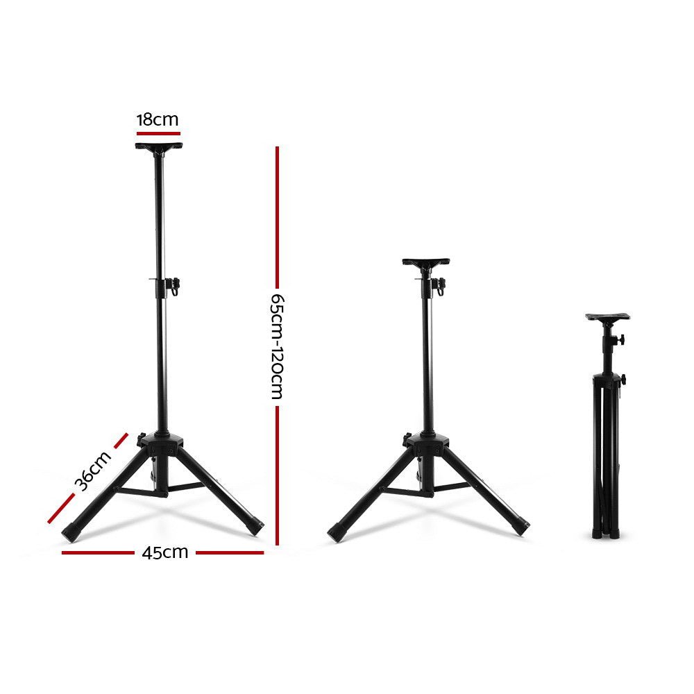 Speaker Stand 65-120cm Adjustable Height Surround Sound Studio Home 2pcs - Audio & Video > Musical Instrument & Accessories - Rivercity House & Home Co. (ABN 18 642 972 209) - Affordable Modern Furniture Australia