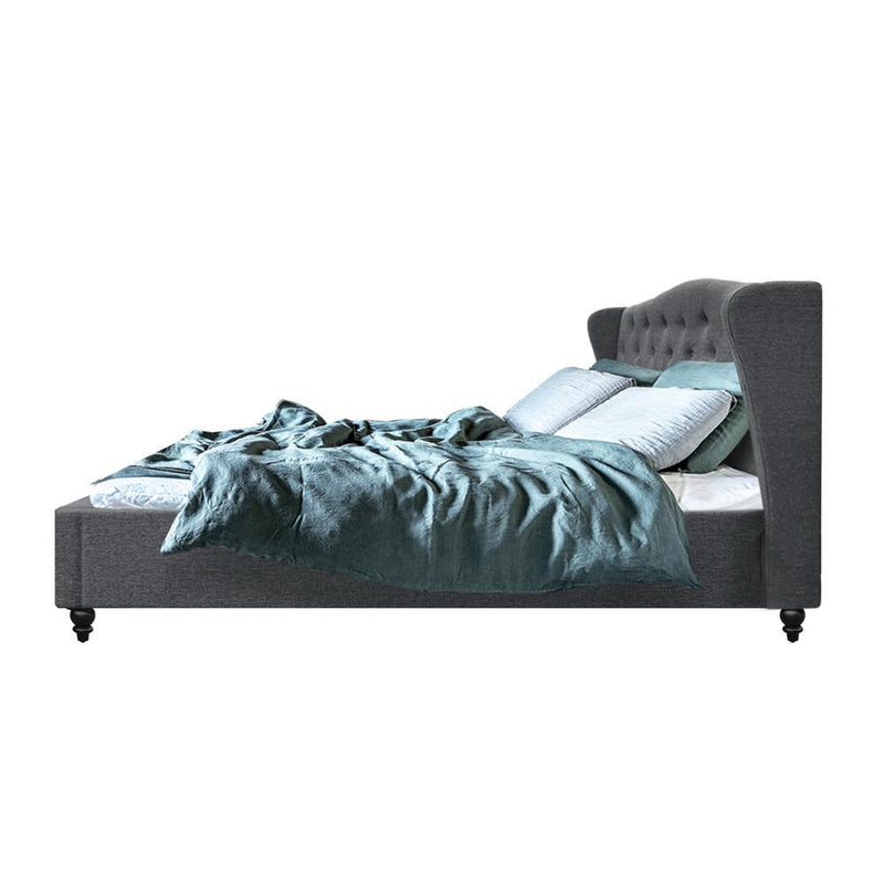 Altona Double Bed Frame Grey - Rivercity House & Home Co. (ABN 18 642 972 209) - Affordable Modern Furniture Australia