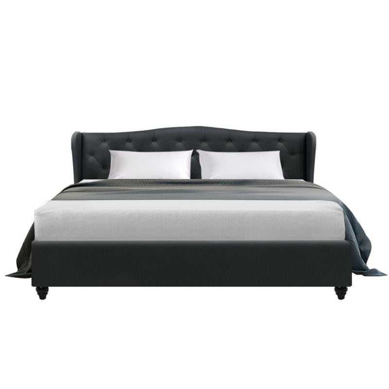 Altona King Bed Frame Charcoal - Rivercity House & Home Co. (ABN 18 642 972 209) - Affordable Modern Furniture Australia