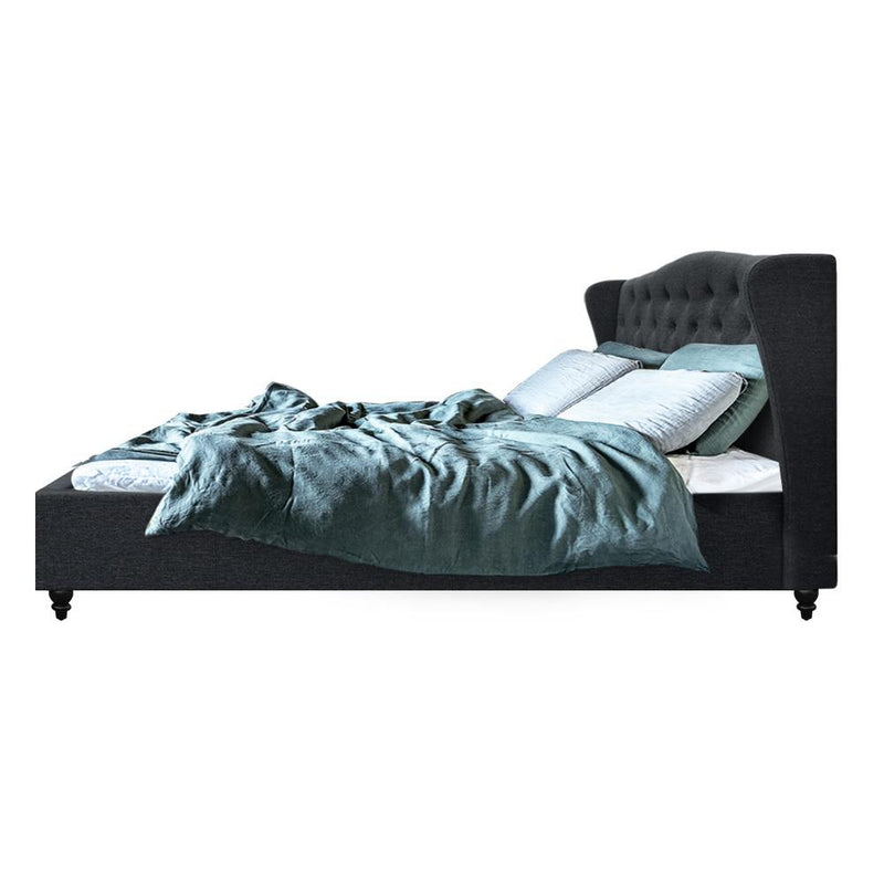 Altona Queen Bed Frame Charcoal - Rivercity House & Home Co. (ABN 18 642 972 209) - Affordable Modern Furniture Australia