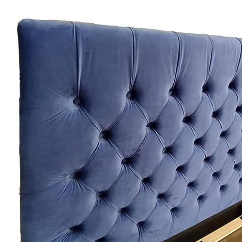 Anna Fabric King Bed Frame Blue - Furniture > Bedroom - Rivercity House & Home Co. (ABN 18 642 972 209) - Affordable Modern Furniture Australia