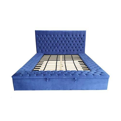 Anna Fabric King Bed Frame Blue - Furniture > Bedroom - Rivercity House & Home Co. (ABN 18 642 972 209) - Affordable Modern Furniture Australia