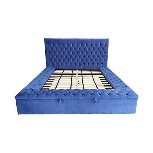 Anna Fabric Queen Bed Frame Blue - Furniture > Bedroom - Rivercity House & Home Co. (ABN 18 642 972 209) - Affordable Modern Furniture Australia