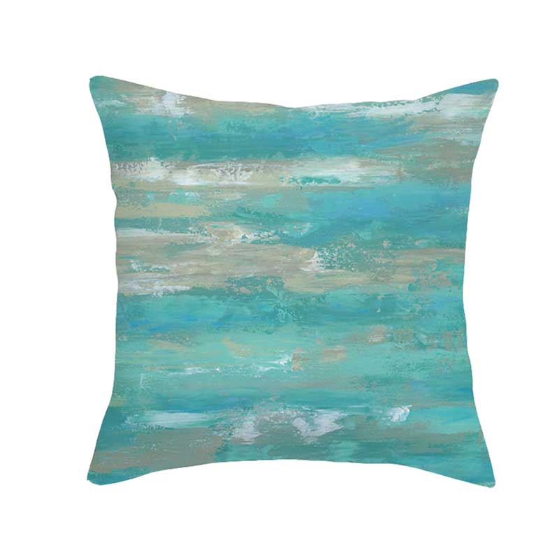 Aqua Blue Sea Style Cushion Covers 4pcs Pack - Home & Garden - Rivercity House And Home Co.