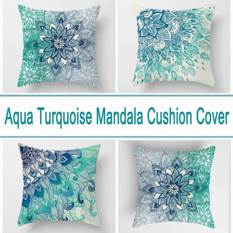 Aqua Blue Turquoise Cushion Covers 4pcs Pack - Home & Garden - Rivercity House And Home Co.