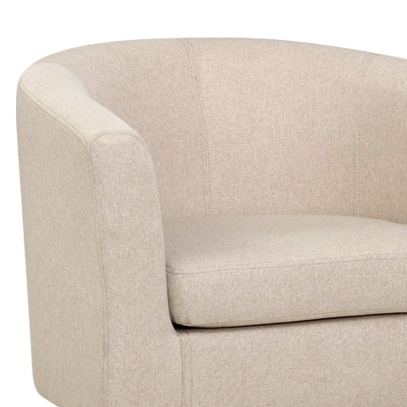 Armchair Lounge Chair Tub Accent Armchairs Fabric Sofa Chairs Beige - Rivercity House & Home Co. (ABN 18 642 972 209) - Affordable Modern Furniture Australia