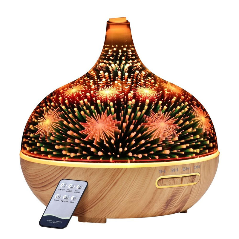 Aroma Aromatherapy Diffuser 3D LED Night Light Firework 400ml Remote Control - Rivercity House & Home Co. (ABN 18 642 972 209) - Affordable Modern Furniture Australia