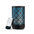Aroma Diffuser Aromatherapy Metal Cover Ultrasonic Cool Mist 100ml Remote Control Black