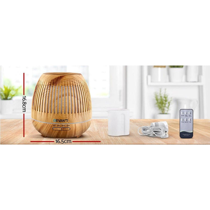 Aromatherapy Diffuser Aroma Essential Oils Air Humidifier LED Light 400ml - Rivercity House & Home Co. (ABN 18 642 972 209) - Affordable Modern Furniture Australia