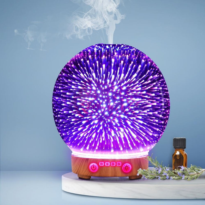 Aromatherapy Diffuser Aroma Humidifier Ultrasonic 3D Firework Light Oil - Appliances > Aroma Diffusers & Humidifiers - Rivercity House & Home Co. (ABN 18 642 972 209) - Affordable Modern Furniture Australia
