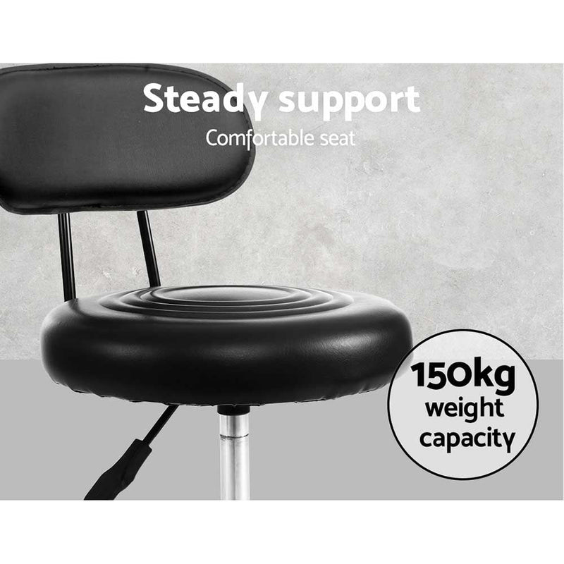 Artiss 2X Salon Stool Swivel Backrest Chair Barber Hairdressing Hydraulic Lift - Furniture > Bar Stools & Chairs - Rivercity House & Home Co. (ABN 18 642 972 209)