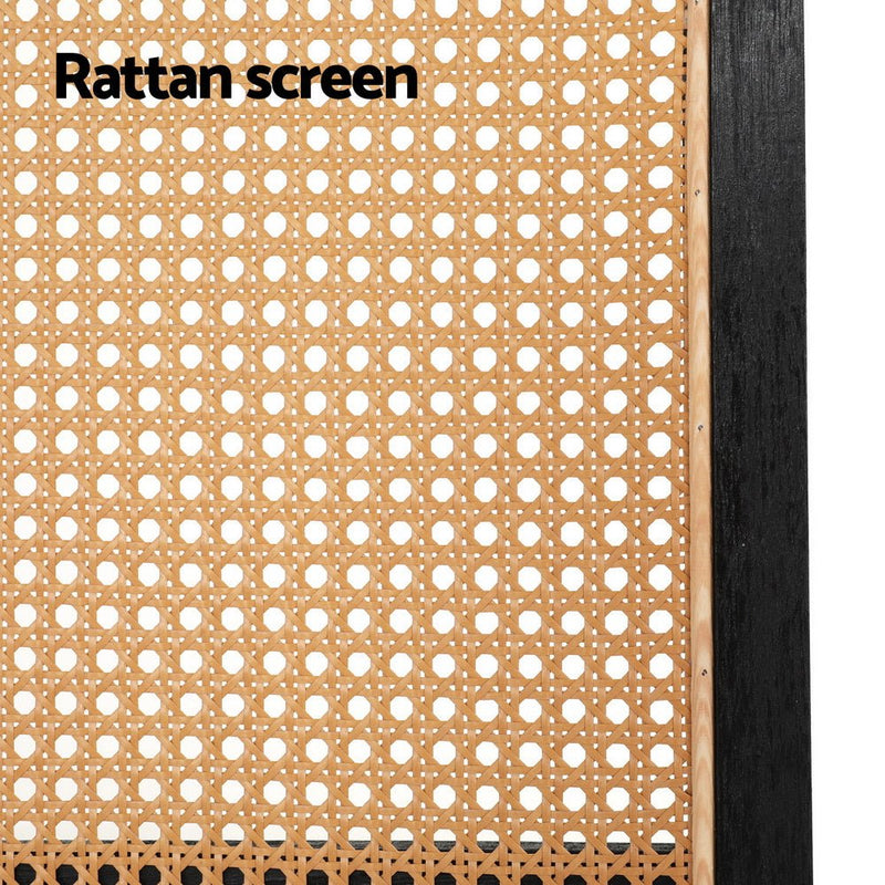 Artiss 3 Panel Room Divider Screen 151x180cm Rattan Brown - Furniture > Bedroom - Rivercity House & Home Co. (ABN 18 642 972 209) - Affordable Modern Furniture Australia