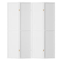 4 Panel Room Divider Screen 164x170cm Pegboard White