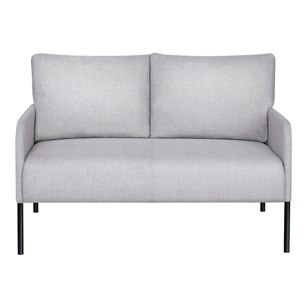 Kane 2 Seater Armchair Lounge Chair Grey Linen - Furniture > Bar Stools & Chairs - Rivercity House & Home Co. (ABN 18 642 972 209) - Affordable Modern Furniture Australia