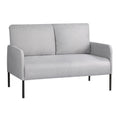 Kane 2 Seater Armchair Lounge Chair Grey Linen