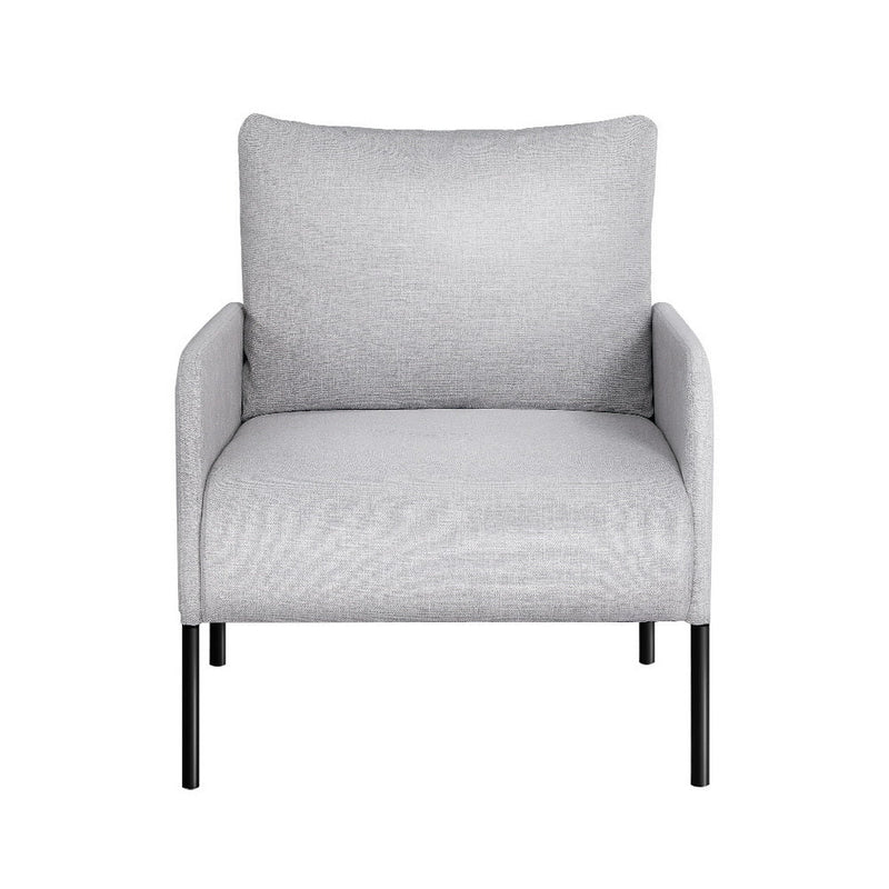 Artiss Armchair Lounge Chair Accent Chair Single Sofa Grey Linen Fabric - Furniture > Bar Stools & Chairs - Rivercity House & Home Co. (ABN 18 642 972 209)