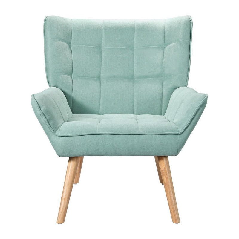 Modern Scandinavian Style Armchair Blue Linen - Furniture > Bar Stools & Chairs - Rivercity House & Home Co. (ABN 18 642 972 209) - Affordable Modern Furniture Australia