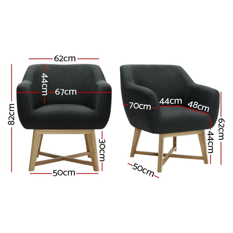 Aston Tub Accent Chair Charcoal - Furniture > Living Room - Rivercity House & Home Co. (ABN 18 642 972 209) - Affordable Modern Furniture Australia