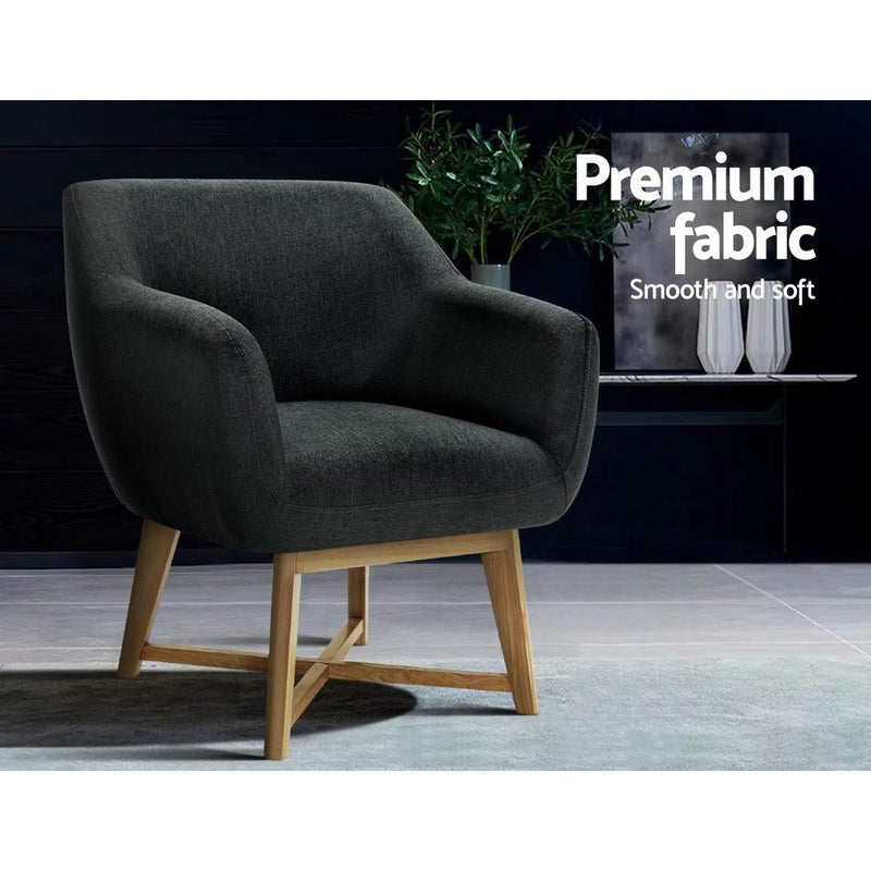 Aston Tub Accent Chair Charcoal - Furniture > Living Room - Rivercity House & Home Co. (ABN 18 642 972 209) - Affordable Modern Furniture Australia