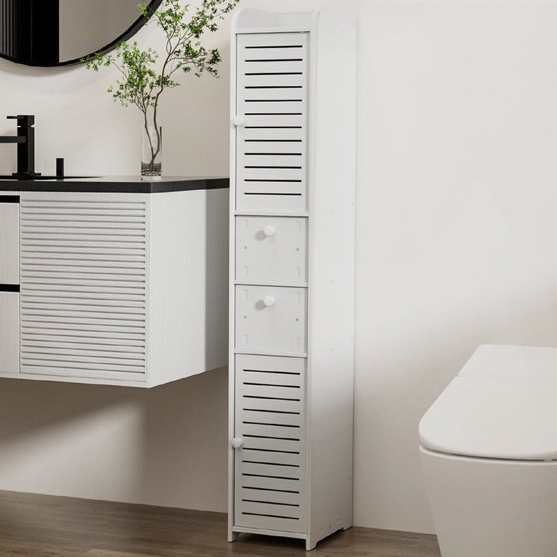 Bathroom Toilet Storage Cabinet Laundry Tallboy Cupboard Slim Corner - Furniture > Bathroom - Rivercity House & Home Co. (ABN 18 642 972 209) - Affordable Modern Furniture Australia