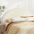 King Size | Grei Boucle Bed Head Headboard White