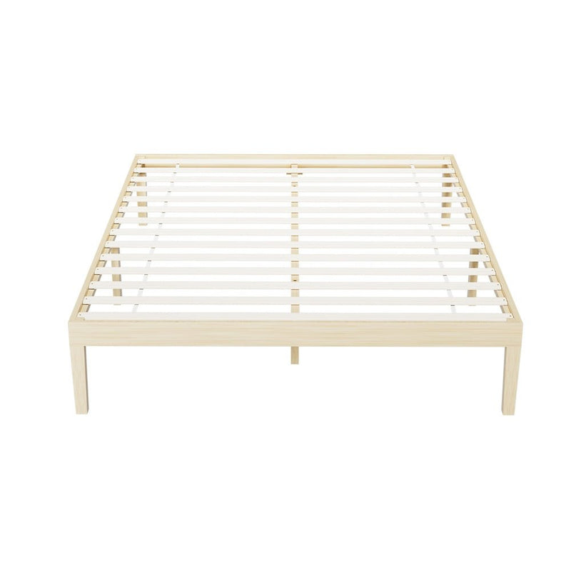 Bruno Minimalist Queen Solid Pinewood Bed Frame - Furniture > Bedroom - Rivercity House & Home Co. (ABN 18 642 972 209) - Affordable Modern Furniture Australia