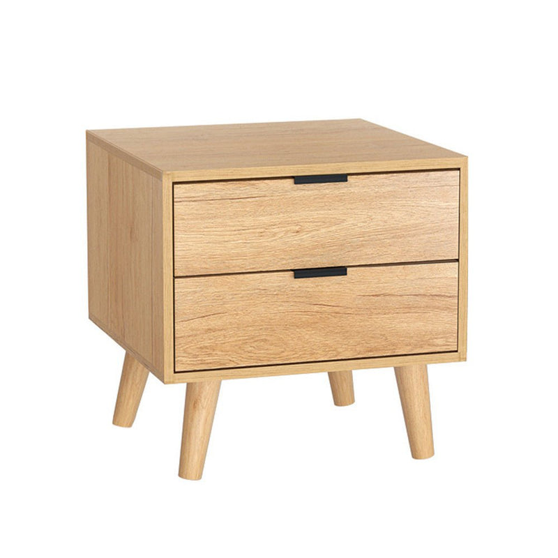 2 Drawer Bedside Table Pine - Furniture > Bedroom - Rivercity House & Home Co. (ABN 18 642 972 209) - Affordable Modern Furniture Australia