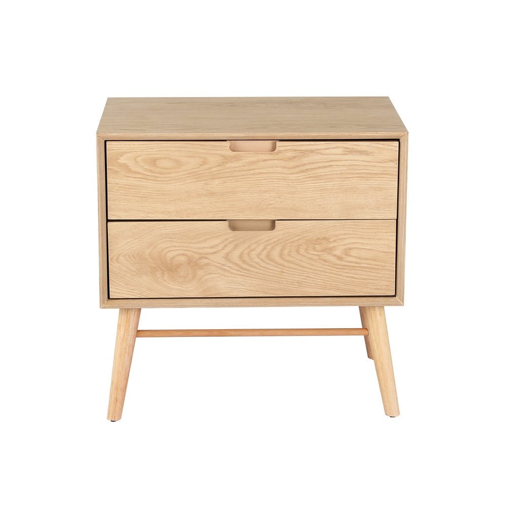 Gino Bedside Table With 2 Drawers - Pine - Furniture > Bedroom - Rivercity House & Home Co. (ABN 18 642 972 209) - Affordable Modern Furniture Australia