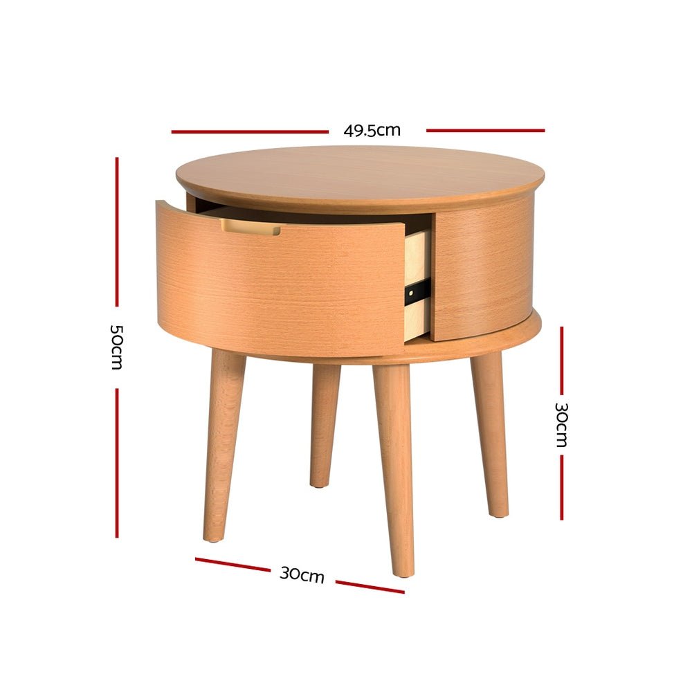 Enzo Curved Bedside Table Oak - Furniture > Bedroom - Rivercity House & Home Co. (ABN 18 642 972 209) - Affordable Modern Furniture Australia