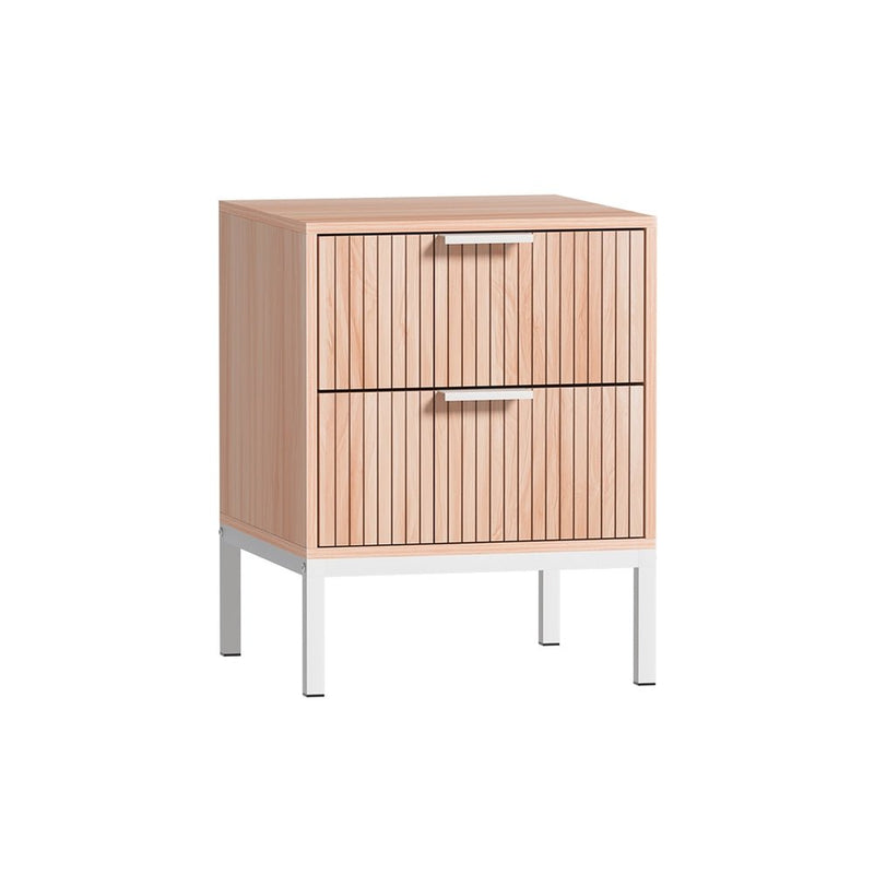 Lura Bedside Table With 2 Drawers - Pine - Furniture > Bedroom - Rivercity House & Home Co. (ABN 18 642 972 209) - Affordable Modern Furniture Australia