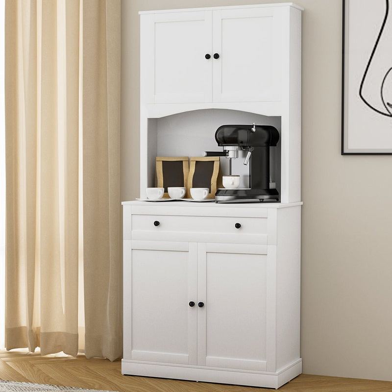 Artiss Buffet Sideboard Cabinet Cupboard Pantry Storage Shelves Hutch White - Furniture > Living Room - Rivercity House & Home Co. (ABN 18 642 972 209)