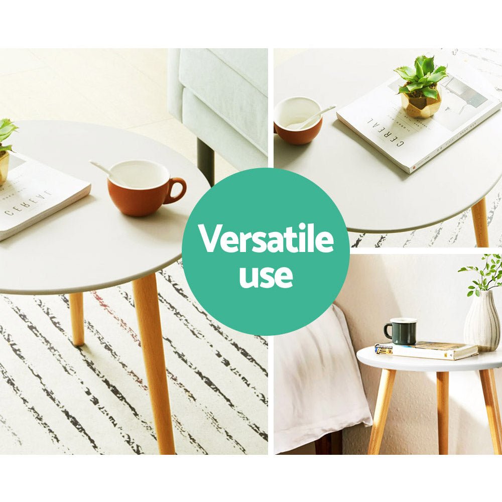 Scandinavian Round Coffee 50cm White - Furniture > Living Room - Rivercity House & Home Co. (ABN 18 642 972 209) - Affordable Modern Furniture Australia