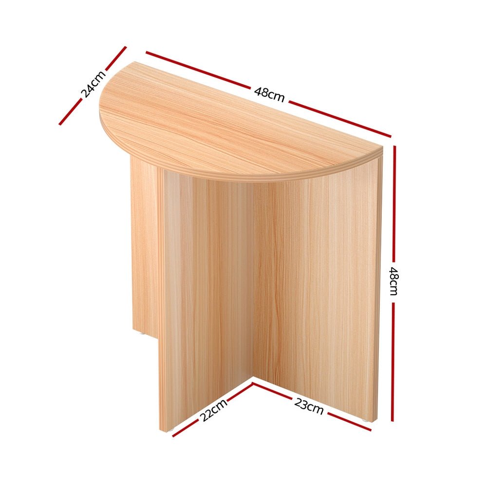 Coffee Table Side End Semi-circle Tables Bedside Sofa Wooden Table - Furniture > Living Room - Rivercity House & Home Co. (ABN 18 642 972 209) - Affordable Modern Furniture Australia