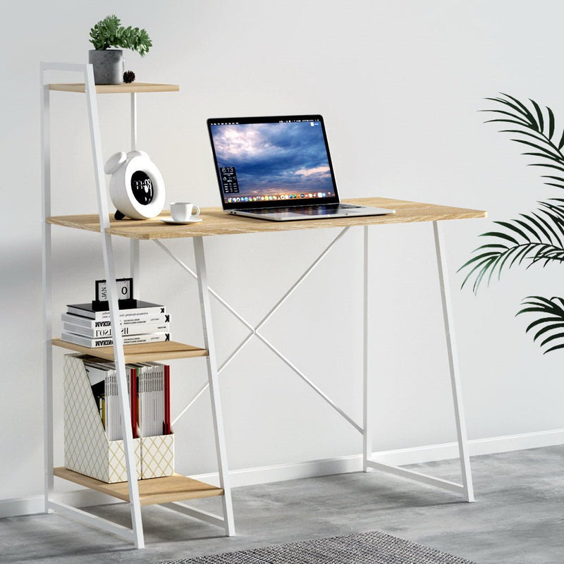 Computer Desk Laptop Table Bookshelf Desk Storage Rack Home Study Office - Furniture > Office - Rivercity House & Home Co. (ABN 18 642 972 209) - Affordable Modern Furniture Australia