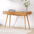 Scandinavian-style Computer Desk Console Table Duo Natural