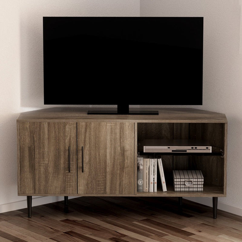Artiss Corner Entertainment Unit Stand TV Cabinet Open Storage Shelf 120CM - Furniture > Living Room - Rivercity House & Home Co. (ABN 18 642 972 209)
