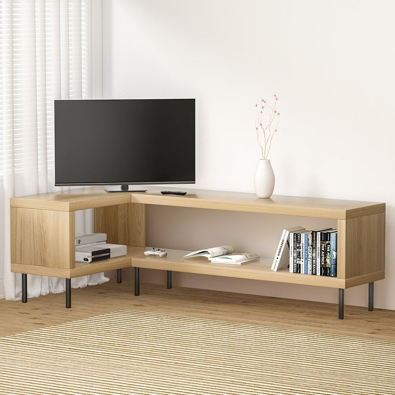 Corner Entertainment Unit Pine - Furniture > Living Room - Rivercity House & Home Co. (ABN 18 642 972 209) - Affordable Modern Furniture Australia