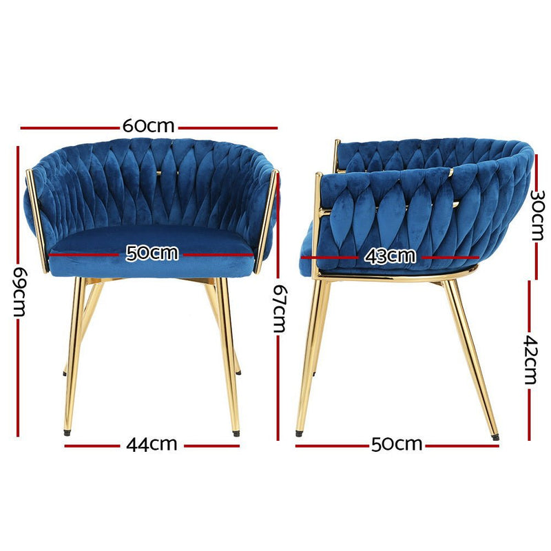 Velvet Blue Classic Dining Chair - Furniture > Dining - Rivercity House & Home Co. (ABN 18 642 972 209) - Affordable Modern Furniture Australia