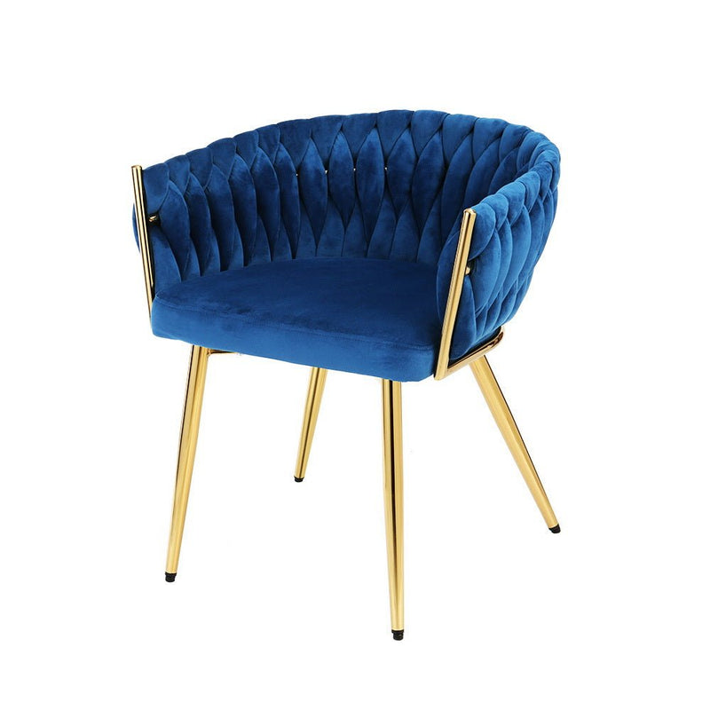 Velvet Blue Classic Dining Chair - Furniture > Dining - Rivercity House & Home Co. (ABN 18 642 972 209) - Affordable Modern Furniture Australia