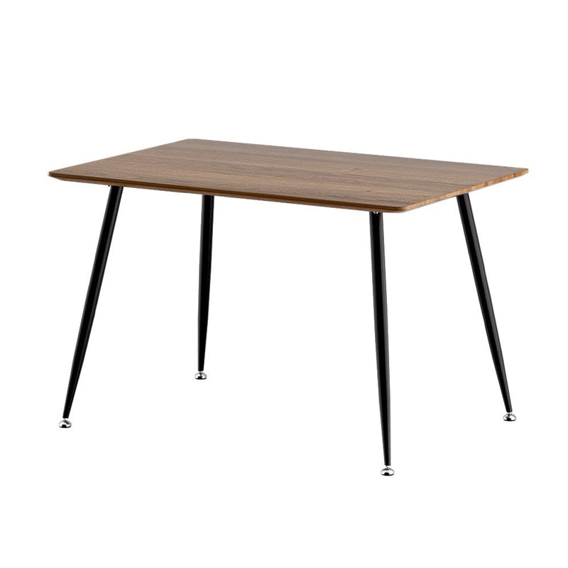 4 Seater Industrial Style Dark Wood Dining Table 120CM - Furniture > Dining - Rivercity House & Home Co. (ABN 18 642 972 209) - Affordable Modern Furniture Australia