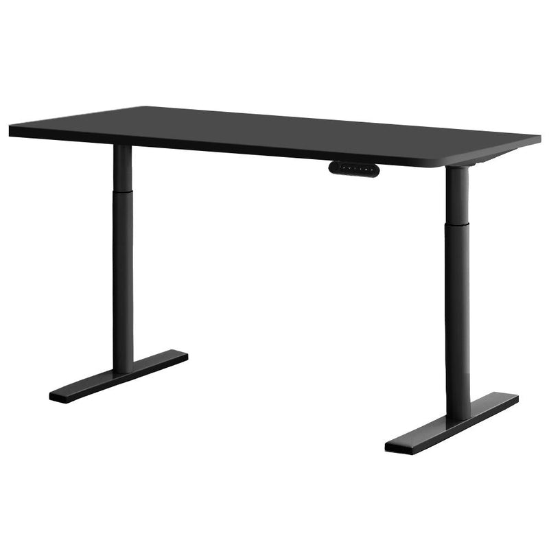 Artiss Electric Standing Desk Height Adjustable Sit Stand Desks Black 140cm - Furniture > Office - Rivercity House & Home Co. (ABN 18 642 972 209)