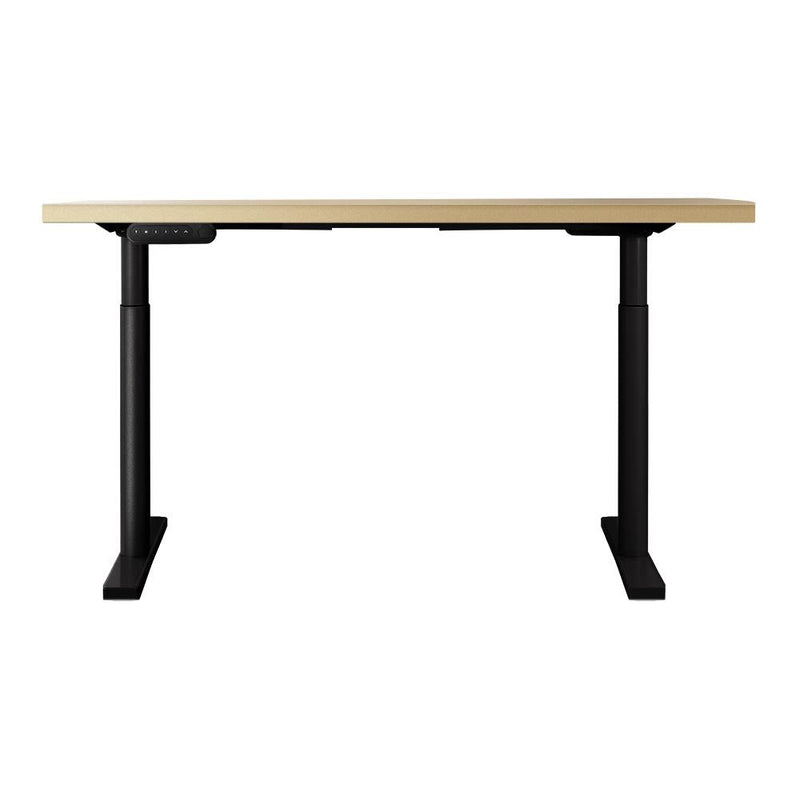 Electric Standing Desk Height Adjustable Sit Stand Desks Black Oak 140cm - Furniture > Office - Rivercity House & Home Co. (ABN 18 642 972 209) - Affordable Modern Furniture Australia
